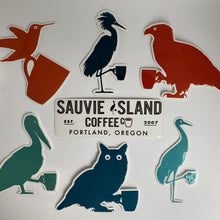 Load image into Gallery viewer, group of sauvie island bird stickers
